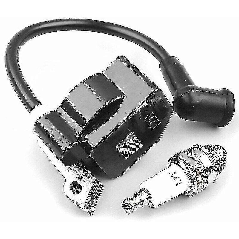 Ignition Coil with Spark Plug for Stihl FC55 FS38 FS45 FS55 HL45 HS45 Chainsaw Replacement, 43-49CC mechanical parts two-stroke lawn mower L7T spark p