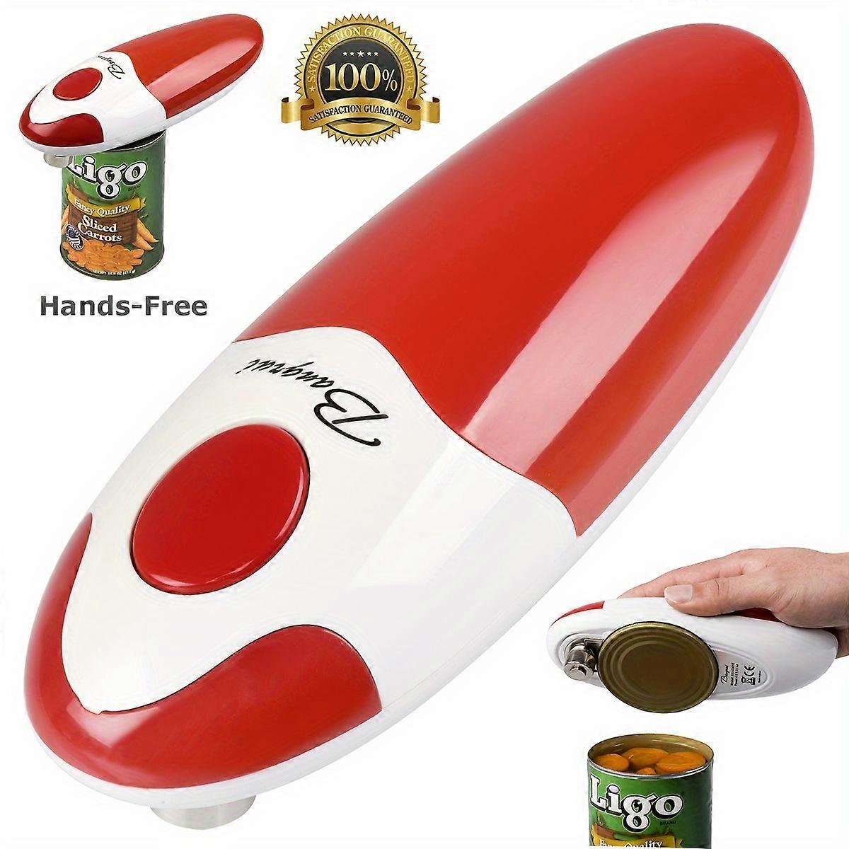 Automatic Smooth Edge Can Opener - Effortless One-Touch for Seniors with Arthritis, Battery Operated, Safe Kitchen Gadget with Premium Safety Mechanis