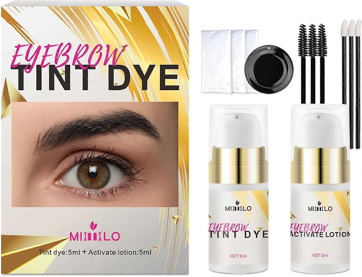 Eyebrow Tint Dye, Eyebrow Tint Kit, Eyebrow Dyes, Professional Eyebrow Colour for a Natural Look and a Long-Lasting Result