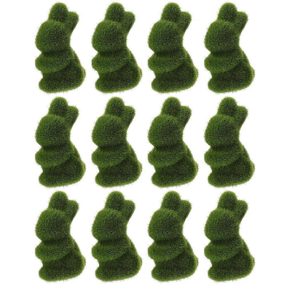 12 Pcs Easter Simulation Rabbit Doll Model Artificial Rabbit Decor Easter Decor