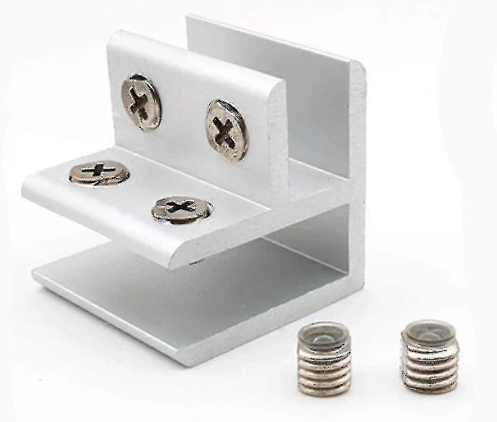 Set Of 4 90 Glass Clamps For Fixing Glass On Two Sides For Shower Panels, Shower Tables And Panels 10 To 12 Mm - Sjue