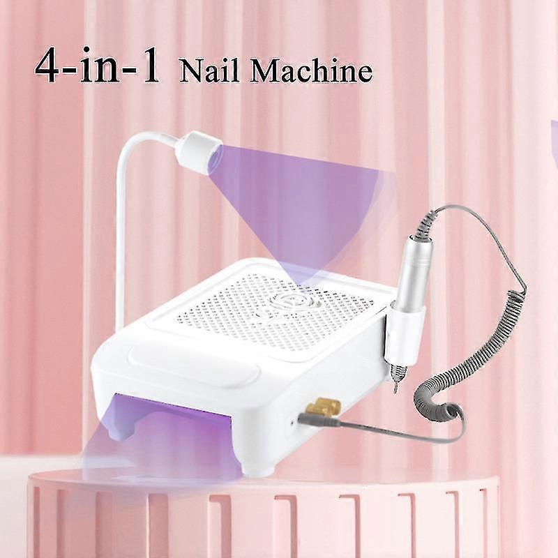 Multifunktions-4-in-1-Nagelsauger Große Saugnagelbohrmaschine Nagelbacklampe Nagelpolierer Nagel UV-Lampe