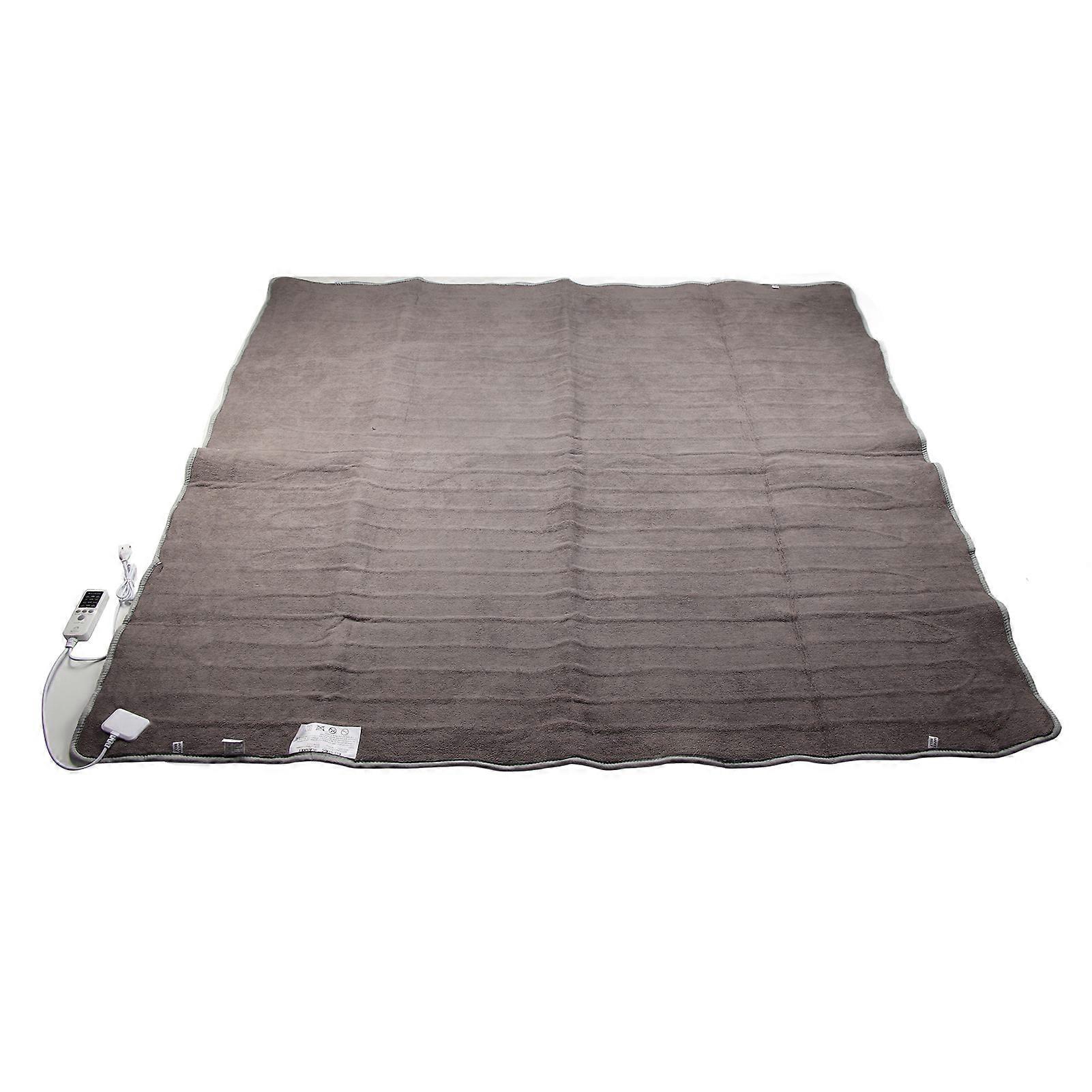 Electric Blanket Fast Heating Warm Keeping With Intelligent Switch For Household Dormitory Gray Eu Plug 220v A(180x200cm) 180w