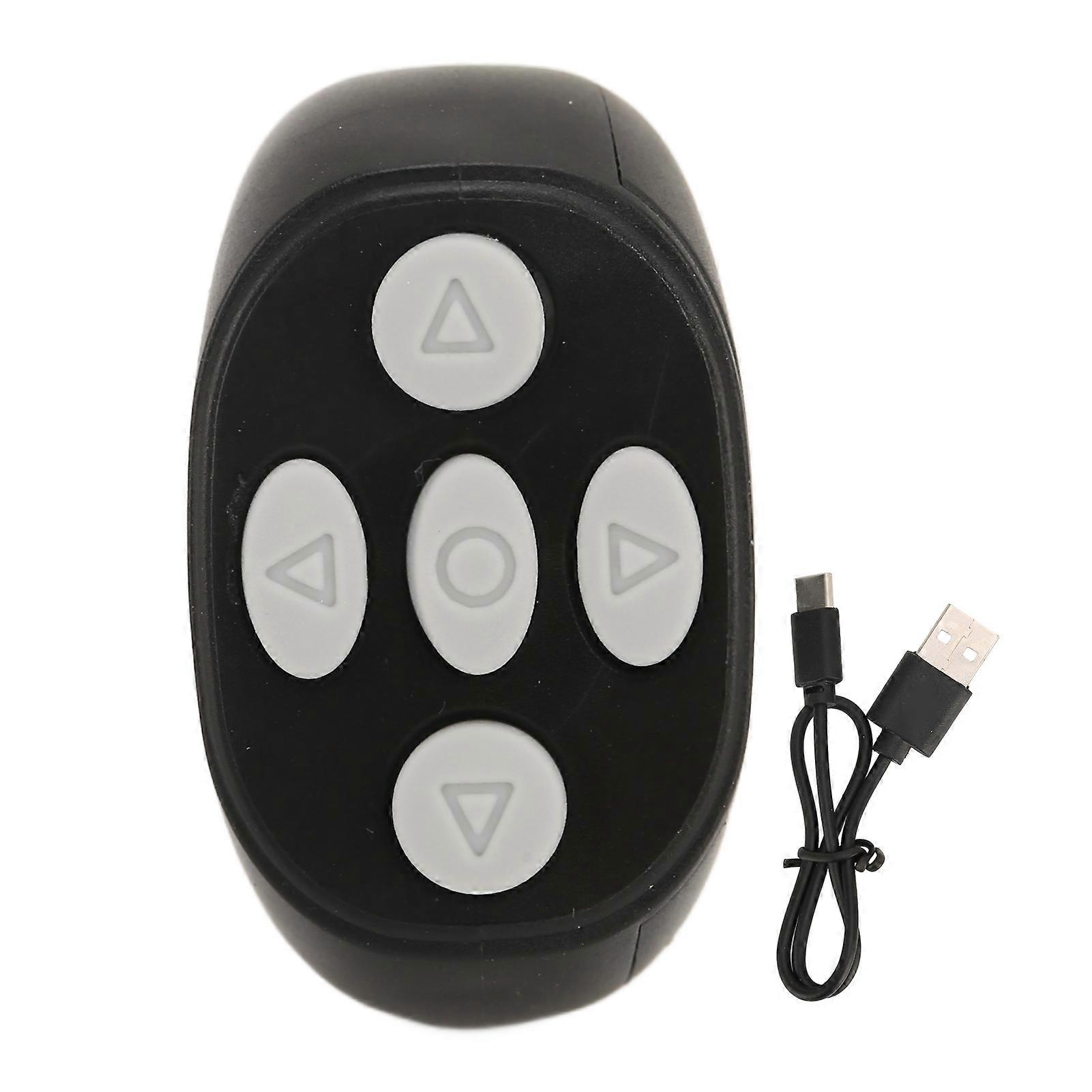 Bluetooth Remote Control Multi Function Ring Design Wireless Phone Selfie Shutter for Home Black