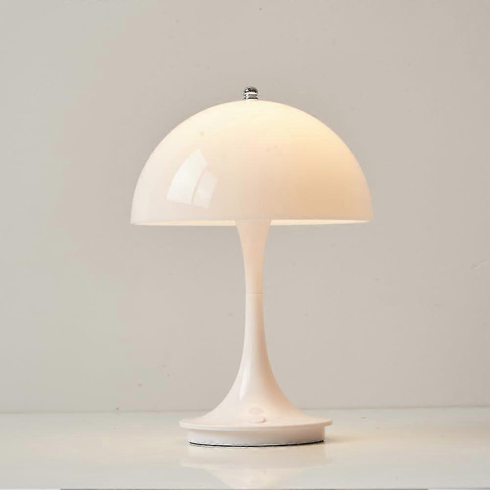Cordless Mushroom Table Lamp with Dimmable LED Night Light, Retro Design