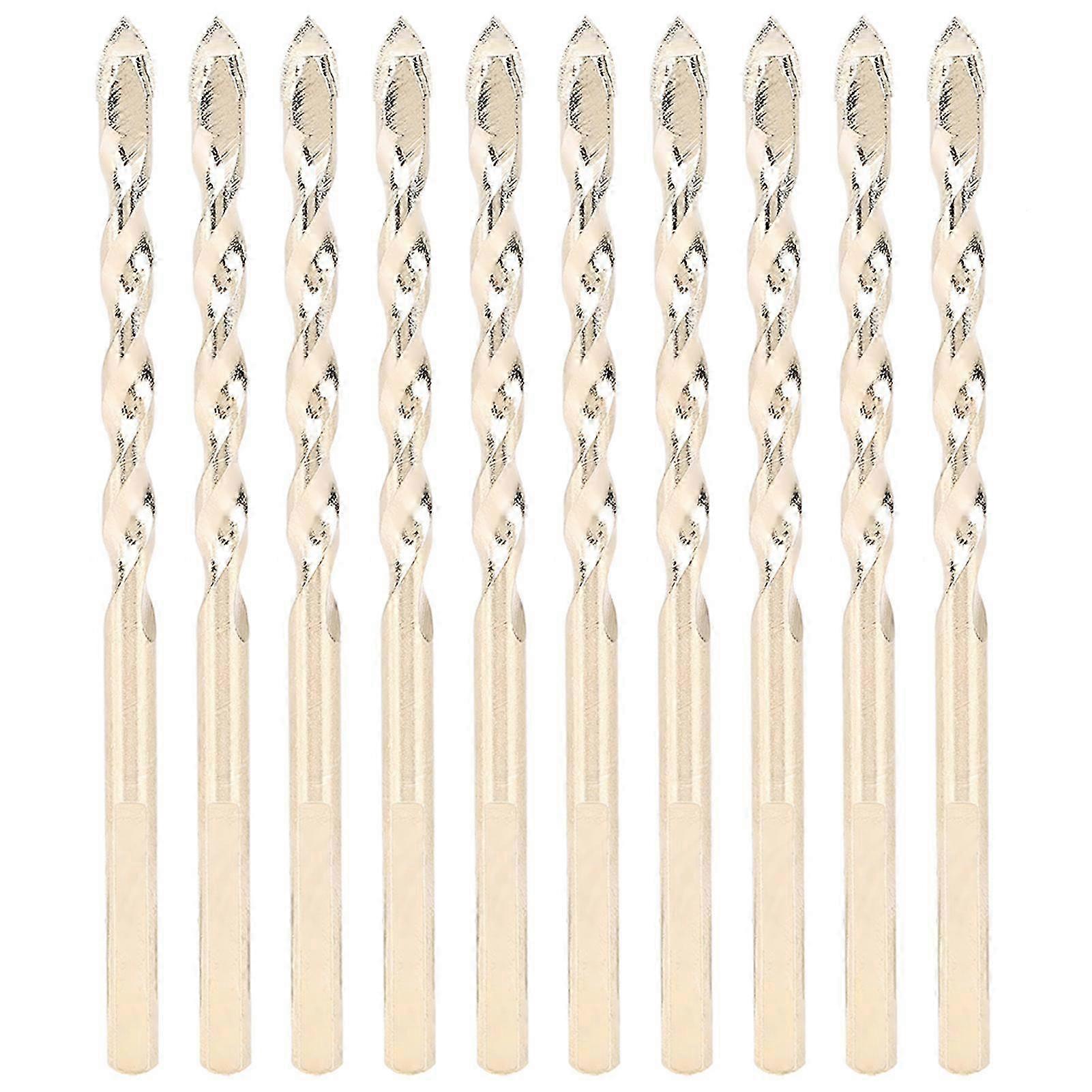 10pcs 6mm Cemented Carbide Twist Drill Bit 100mm Long Ceramic Glass Drill Bits
