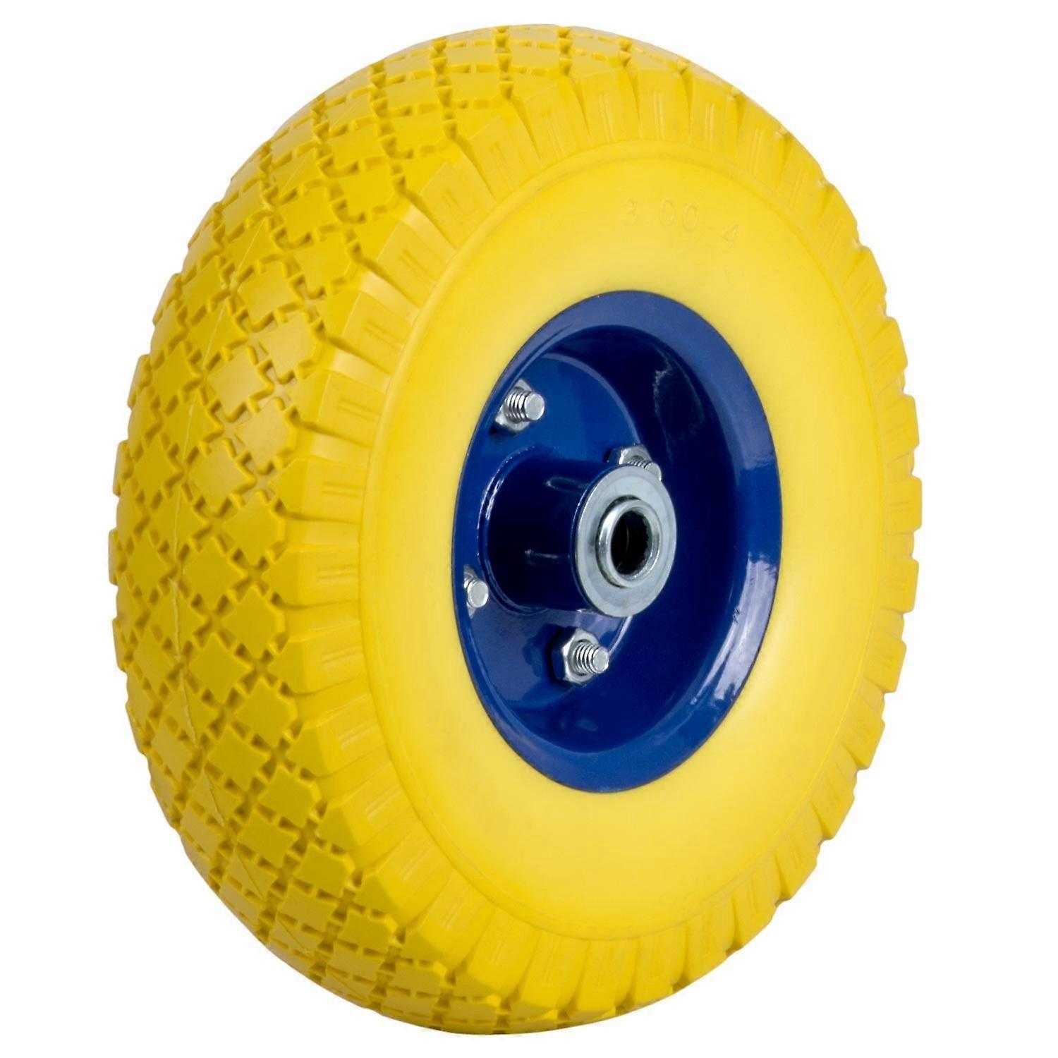 Puncture-free wheelbarrow wheel 3.00-4, yellow-blue