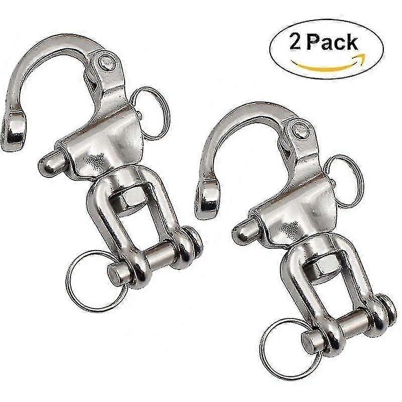 Swivel Spring Hooks, 2 PCS Swivel Spring Hooks 316 Stainless Steel Quick Link Quick Release Spring H