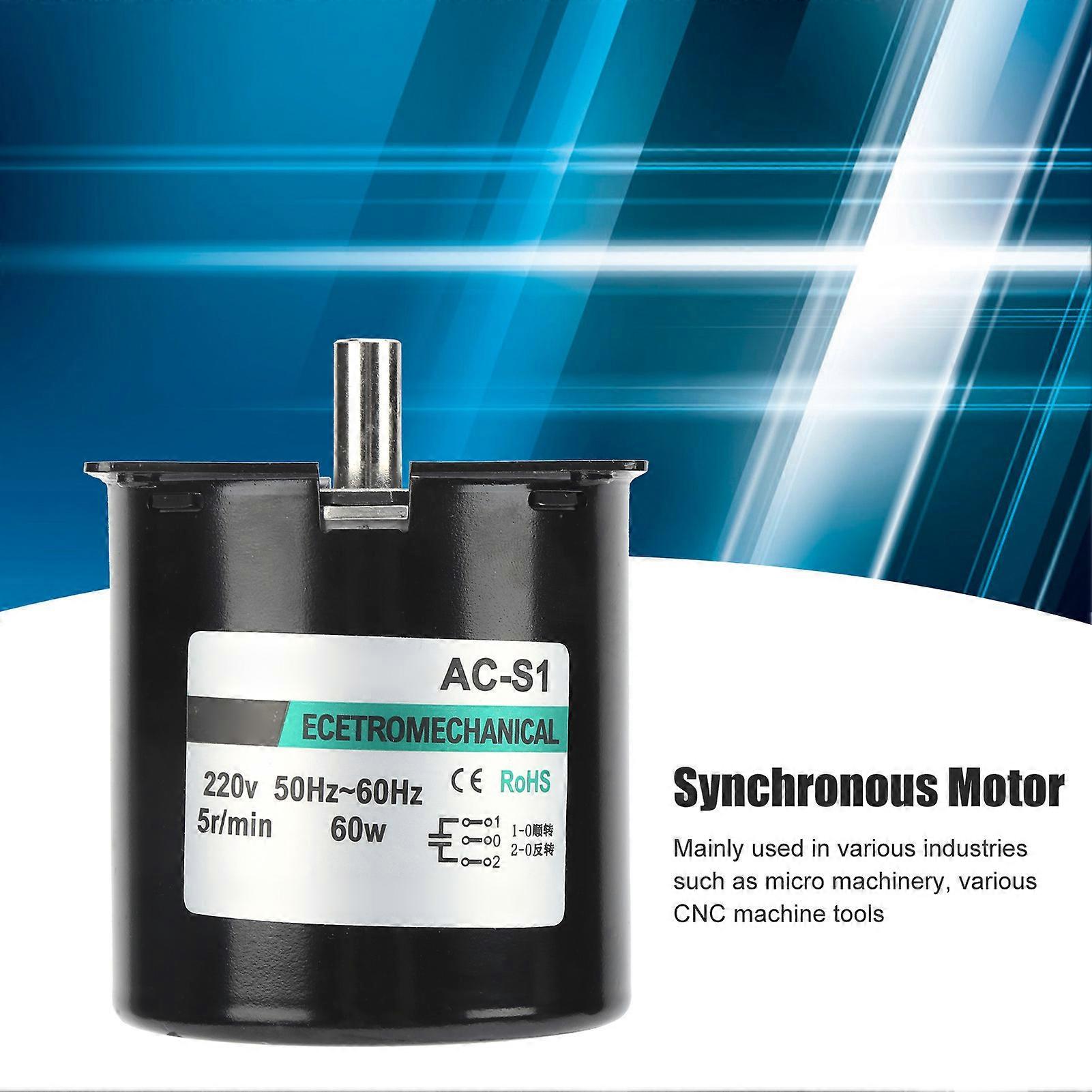 Powerful 60W AC Synchronous Motor for CNC Machine Tool - CW/CCW ...