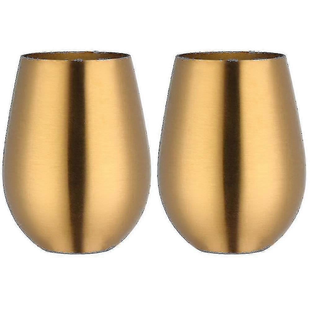 2 stk rustfritt stål stemless glass for reise