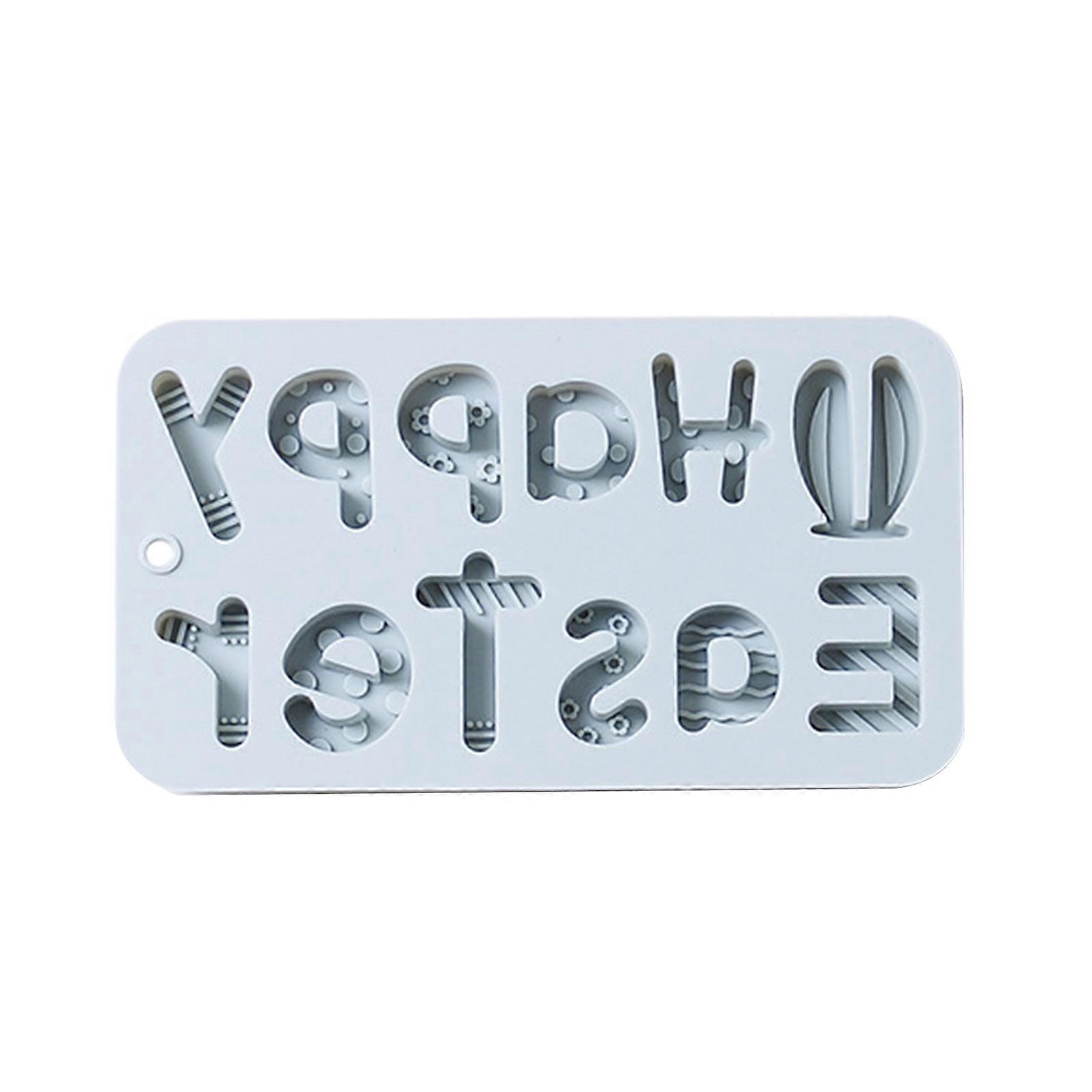  Fondant Moulds Cake Decorating Molds Happy Easter Letters Shape Baking Gadgets