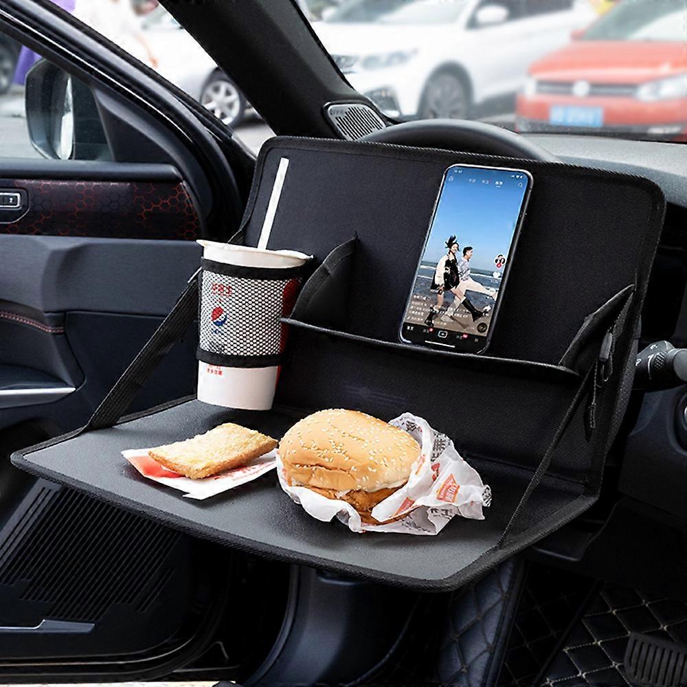 3 in 1 Steering Wheel Eating Tray Car Back Seat Laptop Desk, Multifunctional Car Office Bag Car Work Table for Writing,Commuters JOHX