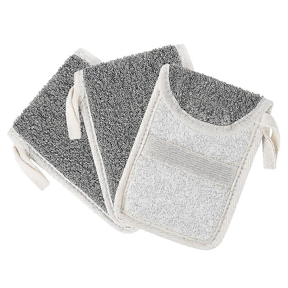 3 Pcs Soap Saver Pouch,Exfoliating Soap Bag Body Scrubber Exfoliator Sponge Holder Hanging Rope Bags for Bath or Shower