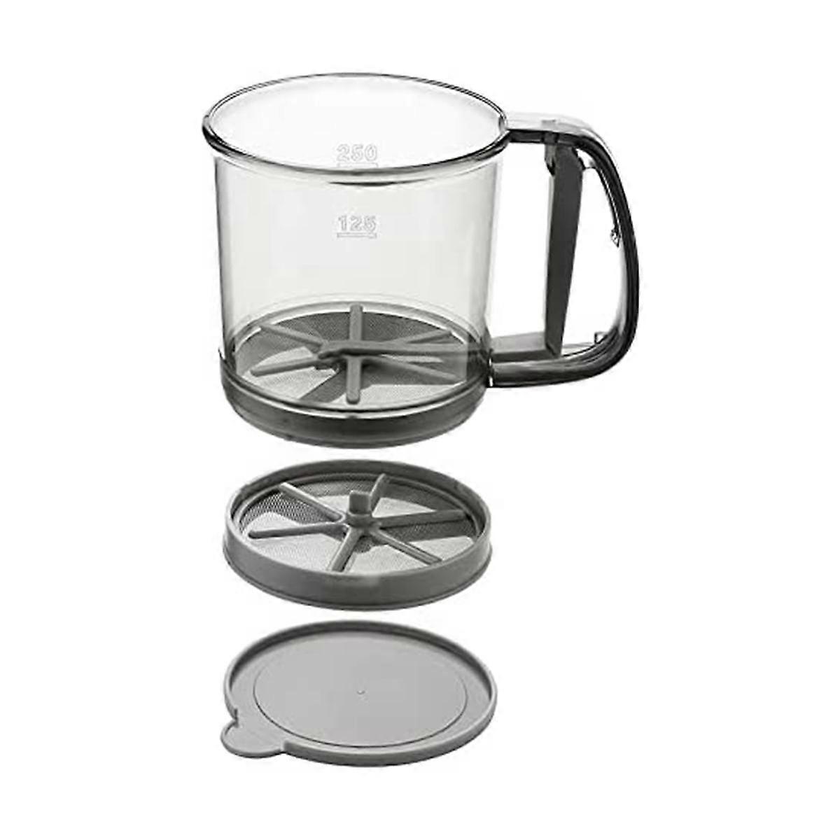 Flour Sifter for Baking, Double-Layer Extra Fine Mesh Sieve Strainer, Handheld Squeeze Sugar Sifter