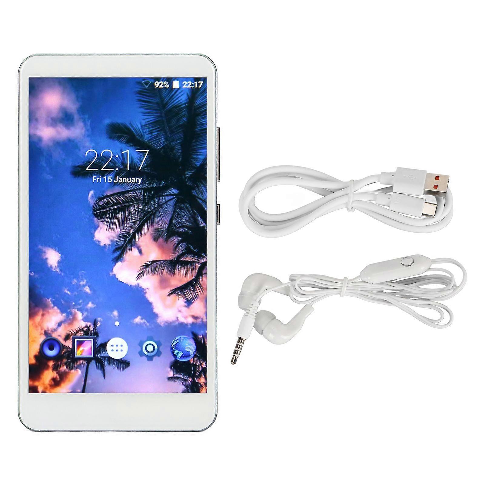 for Android Portable MP4 Player 5.0 Inch Full Touch HD Screen Noise Reduction Support Photo FM Radio Music Player with Bluetooth and WiFi Blue NO.2507