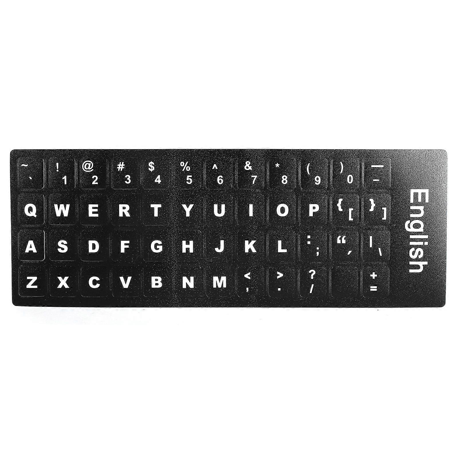 2PCS Keyboard Sticker Waterproof White Letter for Notebook Desktop PC Computer