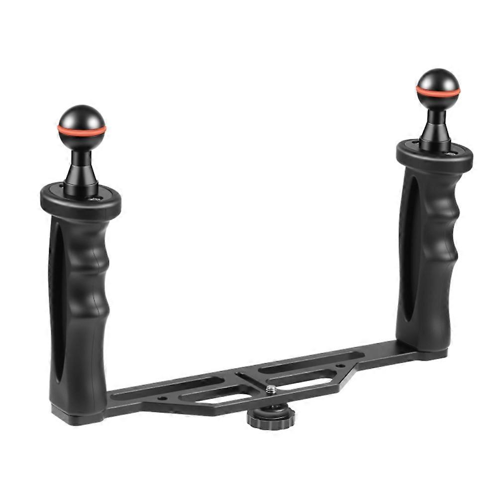 Dual Handles Alloy Tray Stabilizer for Underwater Camera Housings Diving Camera Bracket