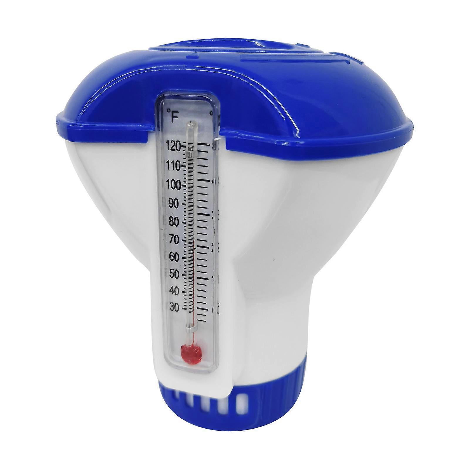 5-inch Float Dispenser Float Cup Pool Spa Chlorine Tablet Dispenser Floater with Thermometer 120