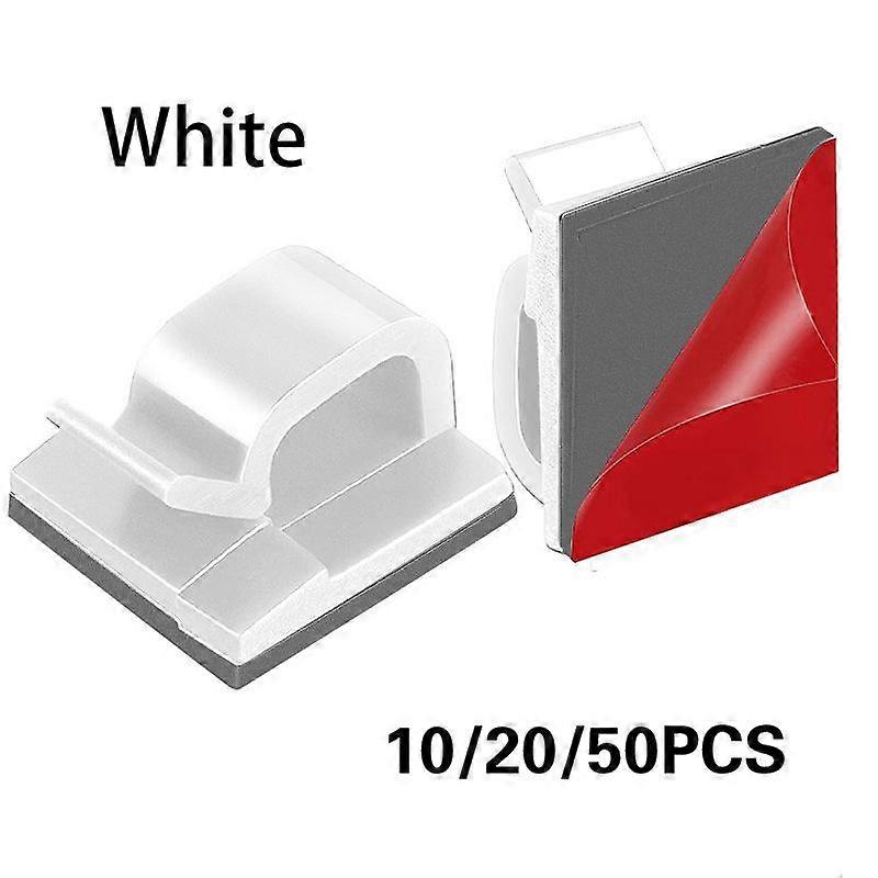 50PCS Cord Holder Cord Organizer Wire Clips Multipurpose Cable Clips Self Adhesive Wire Management