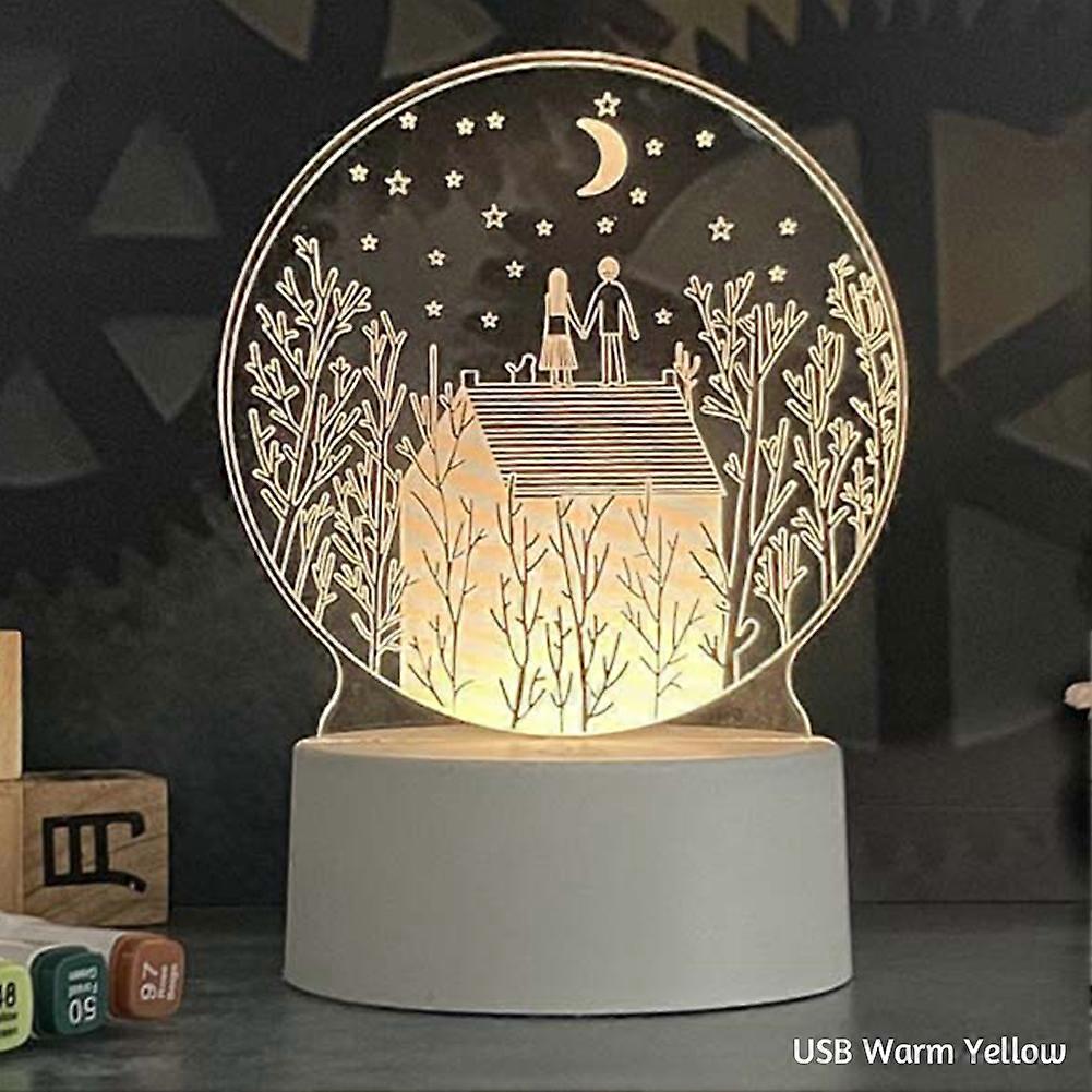 Valentine's Day 3D Prejection Light Personalized Delicated Night Lamp for Bedroom