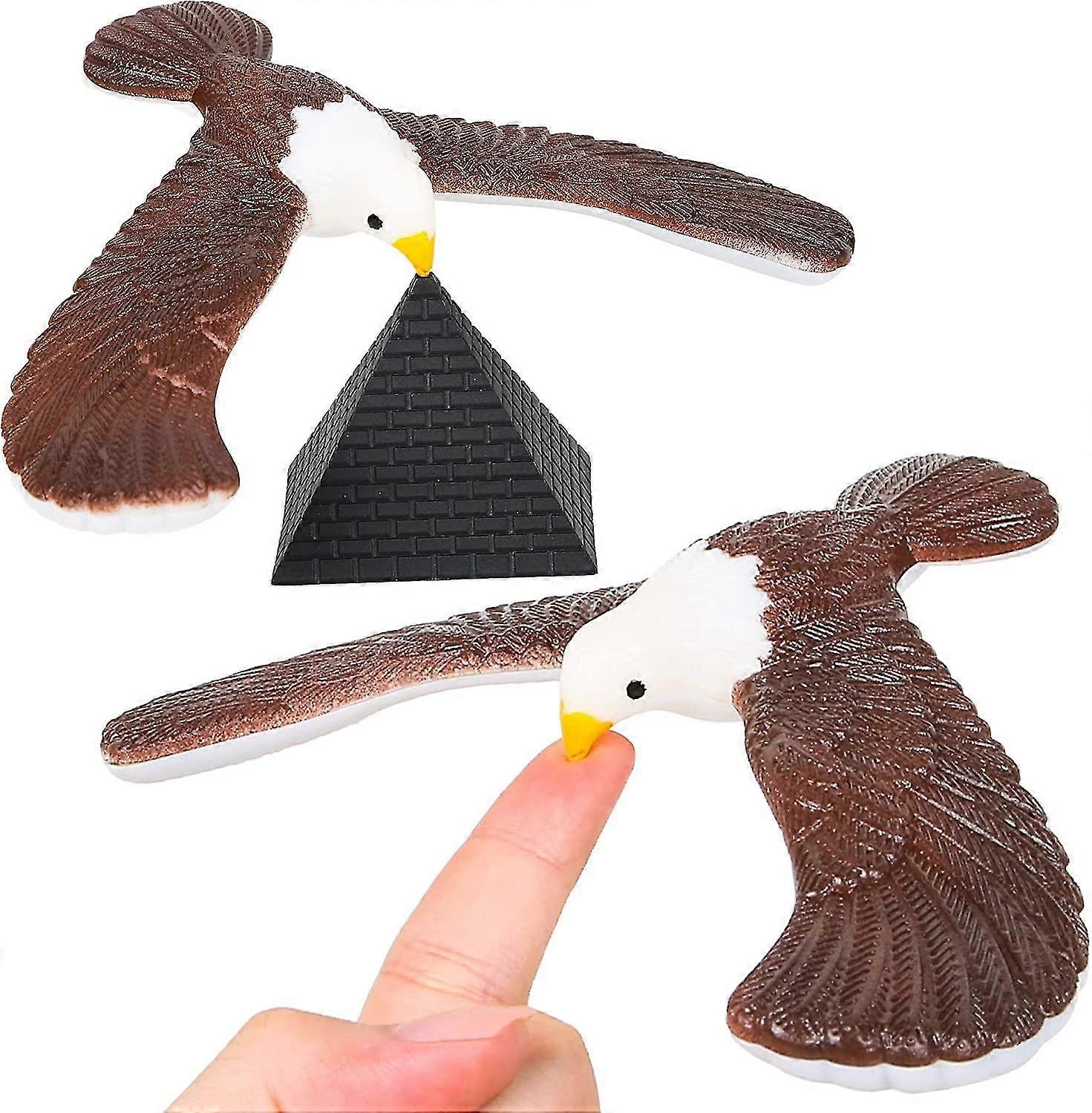 2 Pcs Équilibrage Oiseau Équilibre Eagle Wingspan avec Pyramide Stands