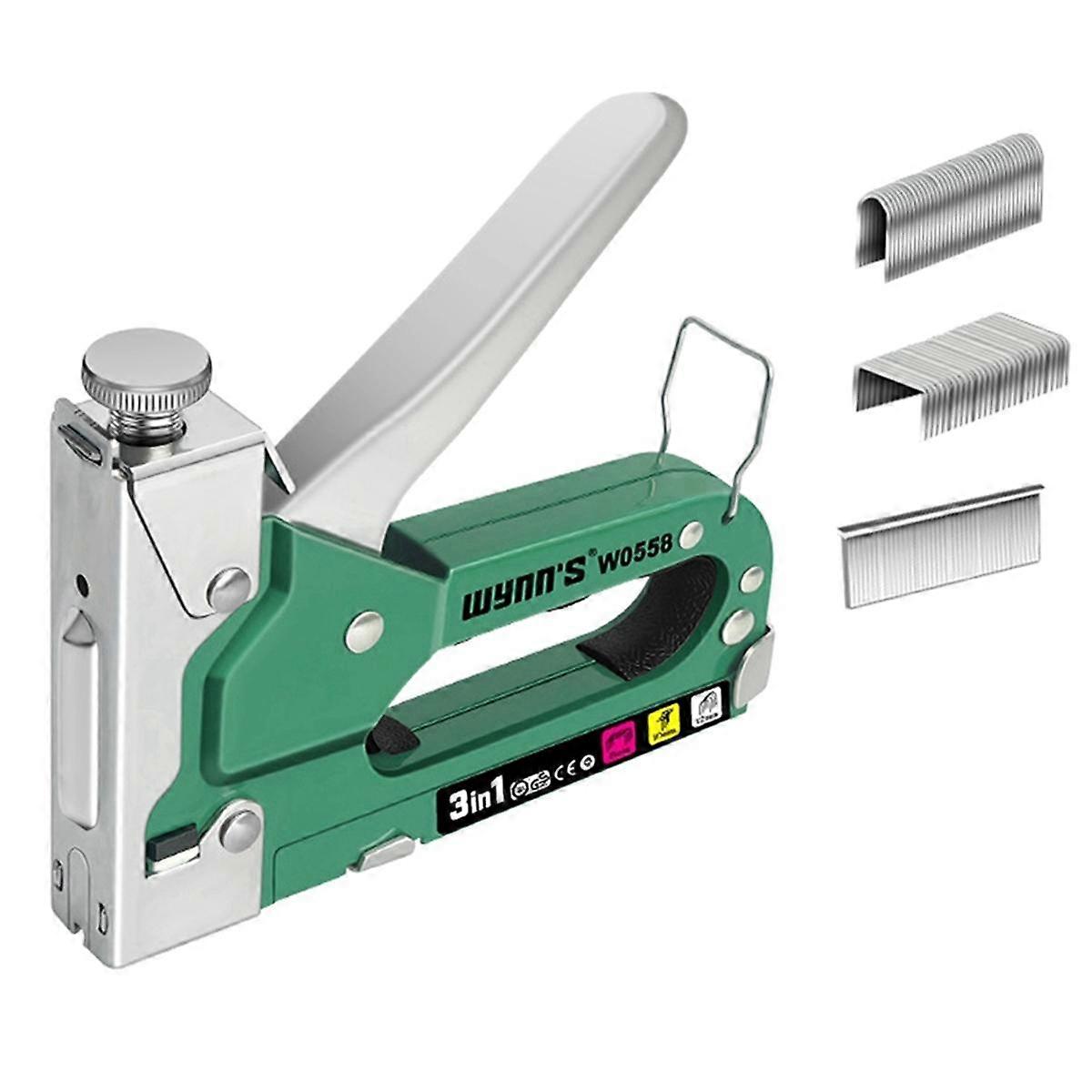 Versatile 3-In-1 Light Duty Manual Staple for Carpentry and DIY Home Decoration Upholstery Furnitu