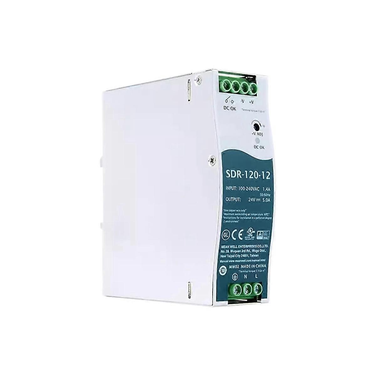 SDR-120-12 Switching Power Supply 120W 12V 10A Single Output Industrial DIN RAIL with PFC Functi Po