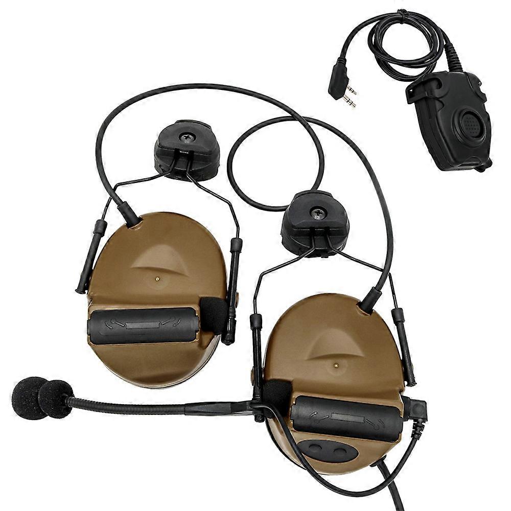 COMTAC Tactical Headset COMTAC II Helmet Stand Noise Cancelling Airsoft Headpho Electronic Shooting Earmuffs+Tactical U94 Ptt