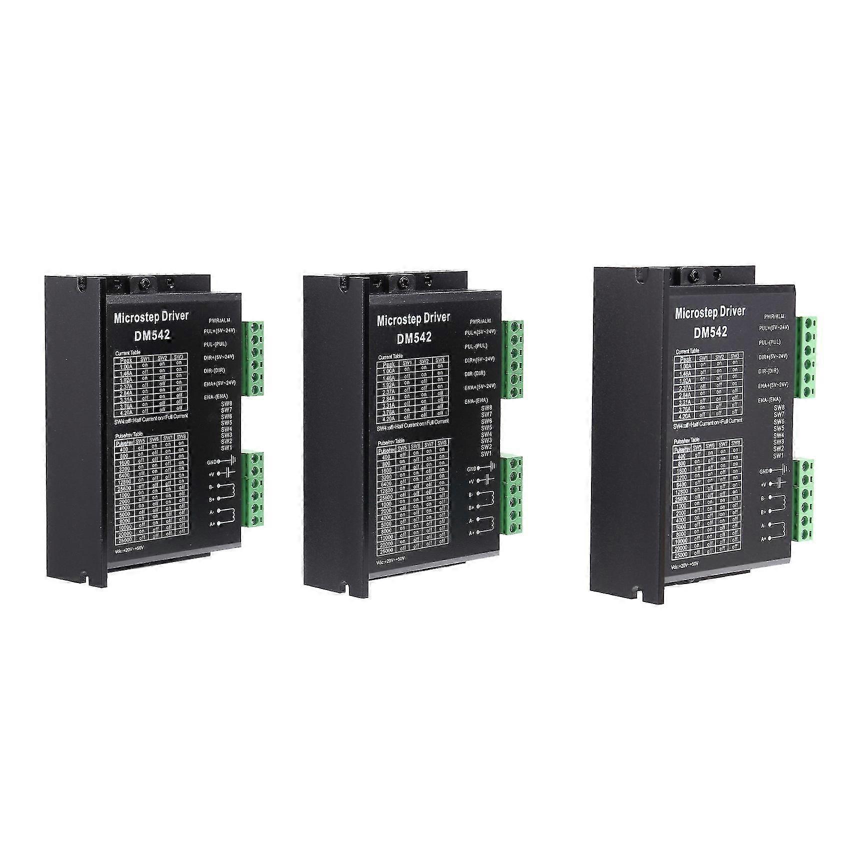 3pcs Stepper Motor Driver, Dm542 Stepper Motor Driver Dsp Digital Driver Board For Nema 17/23