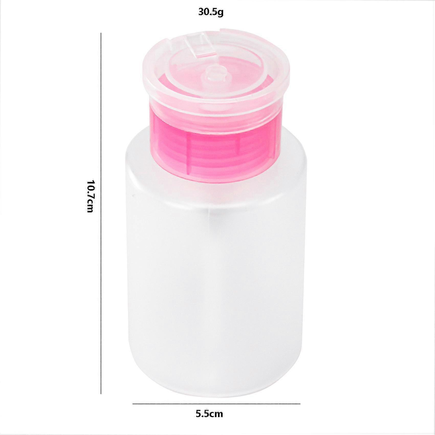 Push Down Cleanser Bottle Travel Empty Liquid Container With Flip Top Cap For Alcohol, Nail Polish Remover, Acetone
