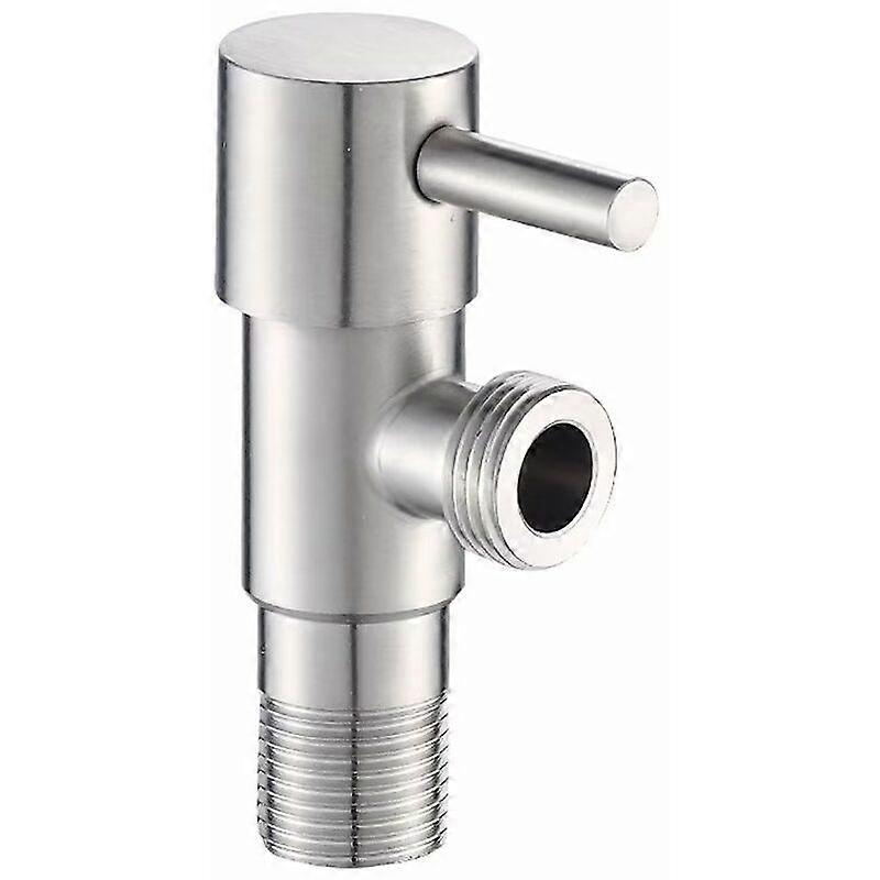 Angled regulating valve with handle, stop valve for kitchen and bathroom