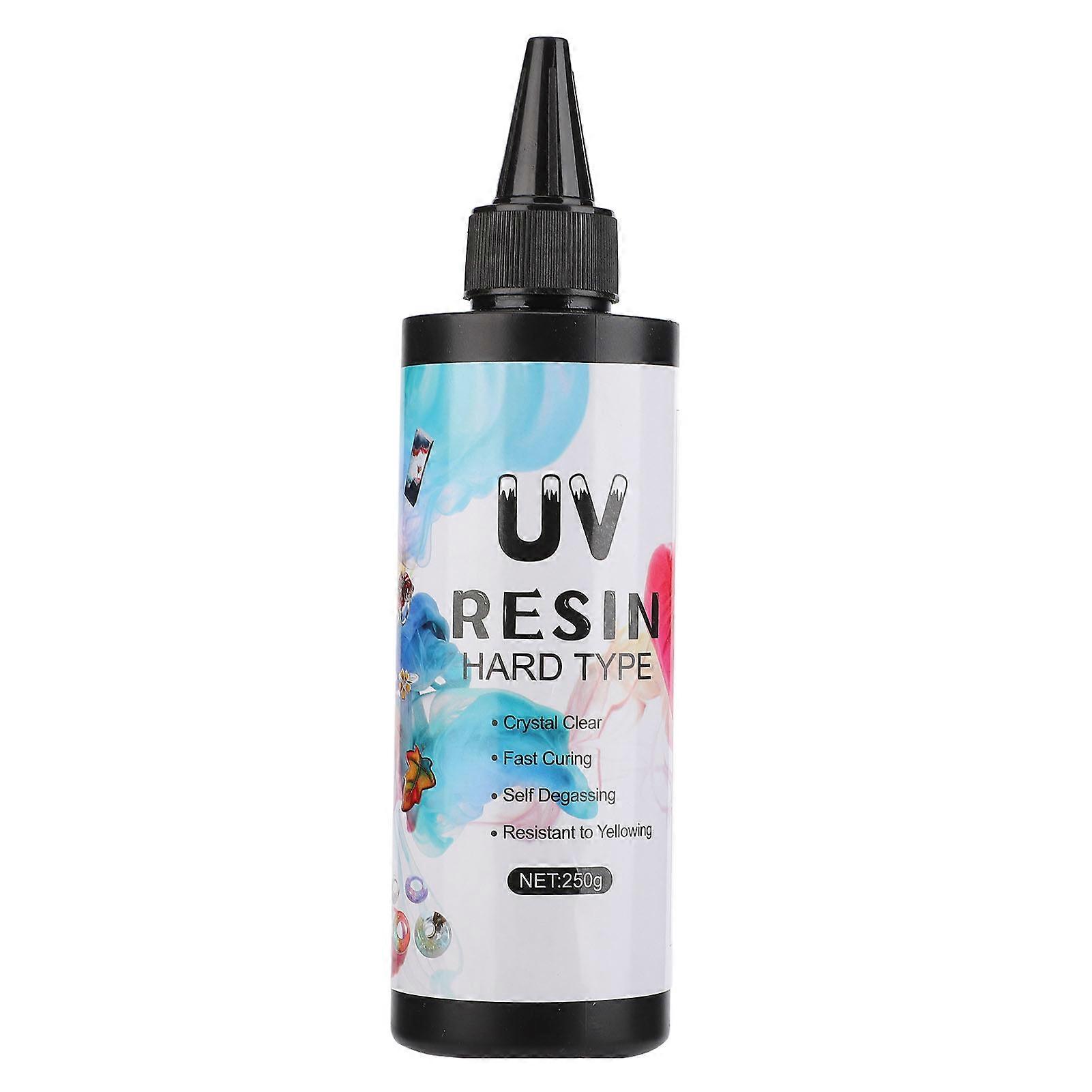 UV Resin Handworked DIY Transparent Color Anti Yellowing Fast Curing Clear UV Glue Adhesive for Craft Decorations 250g