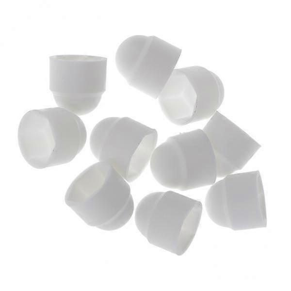 16x10pcs M6 قبة بيضاء بولت الجوز حماية قبعات غطاء مسامير مسدس