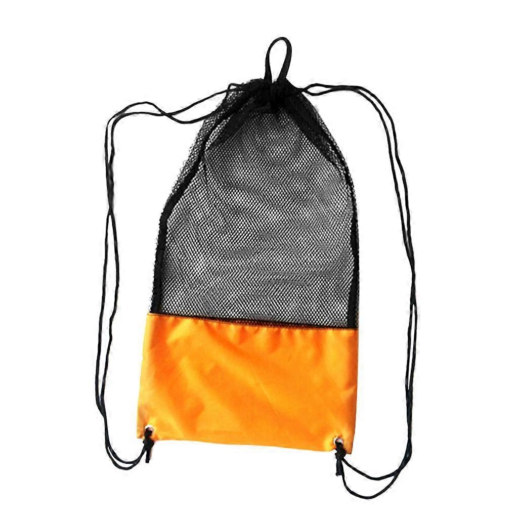 Mesh Drawstring Bag for Snorkeling Scuba Diving  Goggles Mask Orange