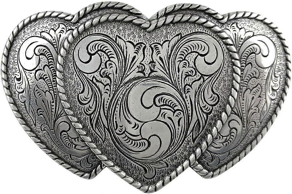 Rose Heart Flower Rhinestone Replacement Belt Buckle Fits 1-1/2"(38mm) Belt Strap-Multi-Style Options