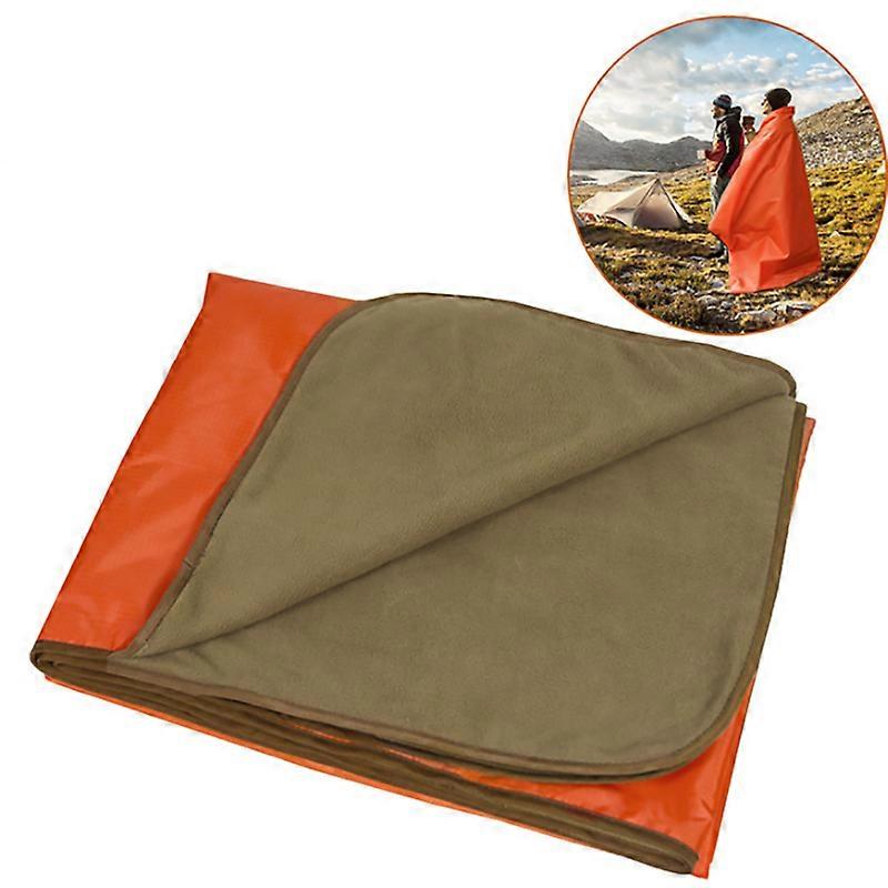 MIMIGO Waterproof Windproof Thick Fleece Outdoor and Stadium Blanket, Compact Warm Double Sided Throw, Great for Cold Weather Camping,Picnic,Sports,Fe
