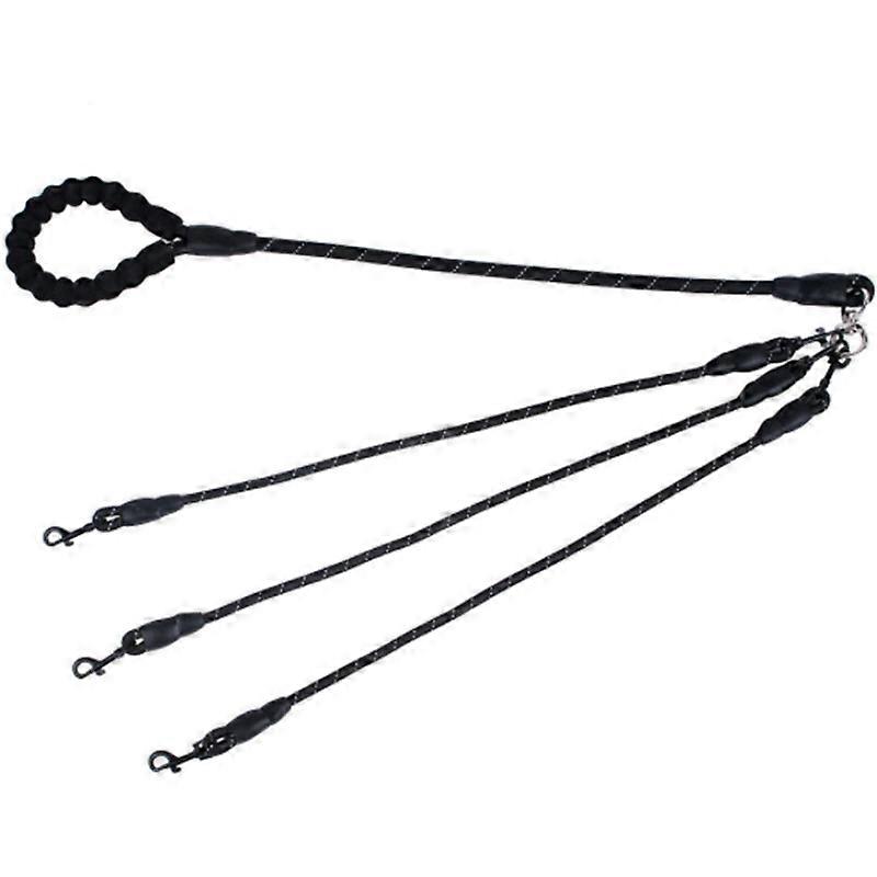 MIMIGO 3 Way Dog Leash , Nylon Adjustable Coupler No Tangle Detachable 3 in 1 Multiple Dog Pet Cat Puppy Leash with Soft Padded Handle