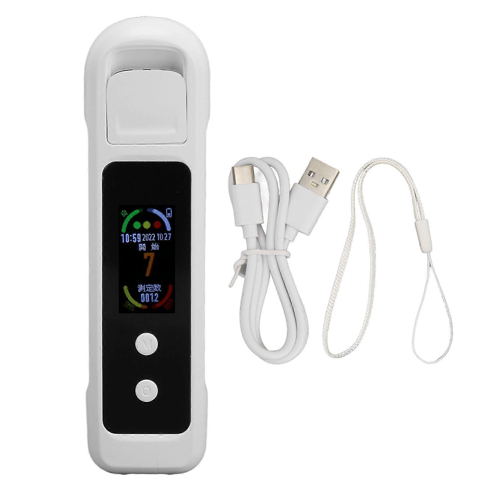 Alcohol Tester H9PRO Portable Contactless Detection White USB 200mAh Rechargeable Alcohol Tester with LCD Screen