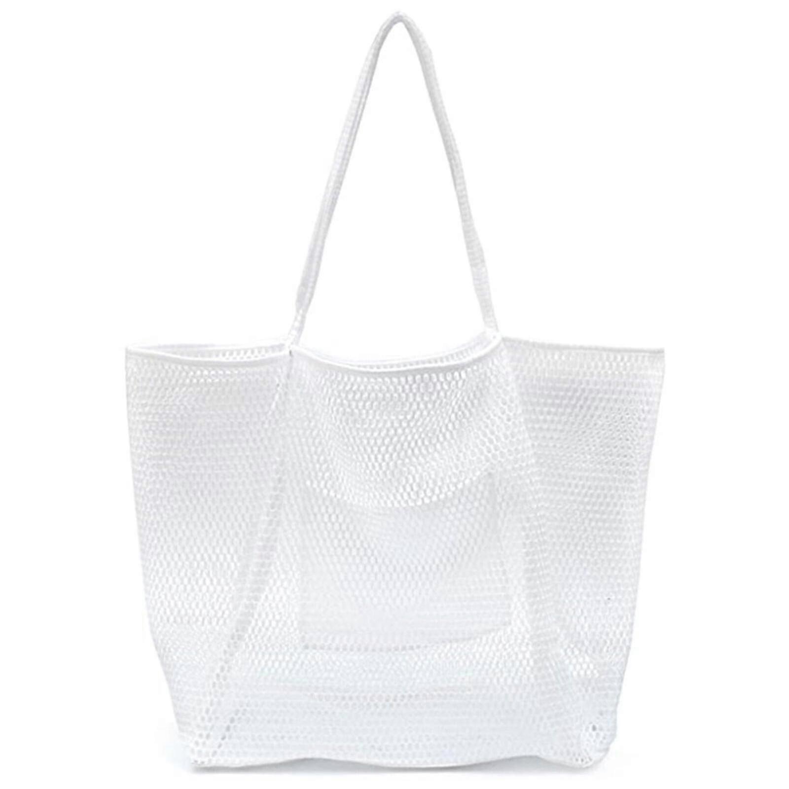 Mesh Beach Tote Bag For Shopping Picnic With Large Capacity, Lightweight And Fashionable, Shoulder And Hand Carry