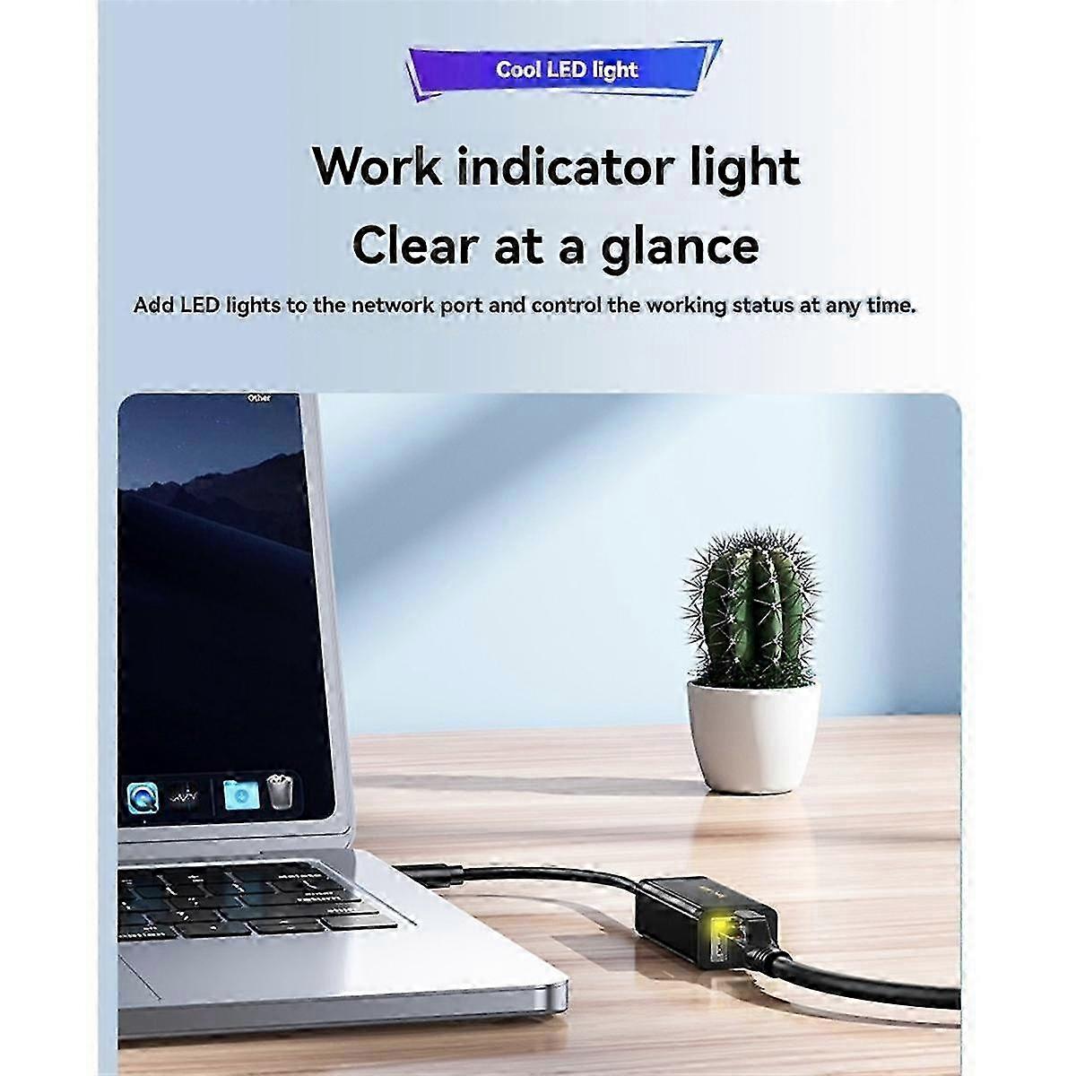 Typ-c till Gigabit Ethernet-adapter USB-c 1000 Mbps nätverkskort Typ-c till RJ45 nätverkskort LAN för bärbar dator utan drivrutiner