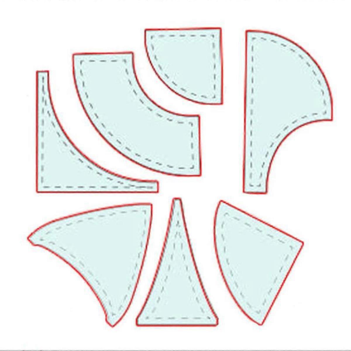 7PCS Table Flag Quilting Ruler Kit Patchwork Ruler Quilting Tools Acrylic Quilting Templates Home D