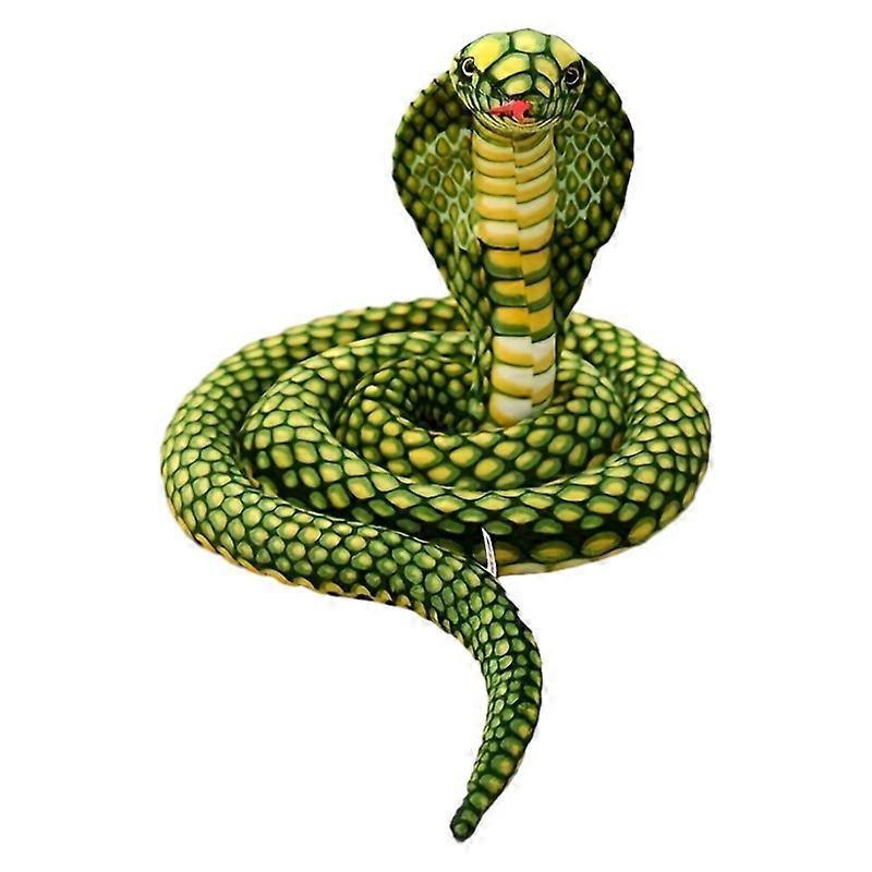 Simulated cobra plush toy doll available in three colors