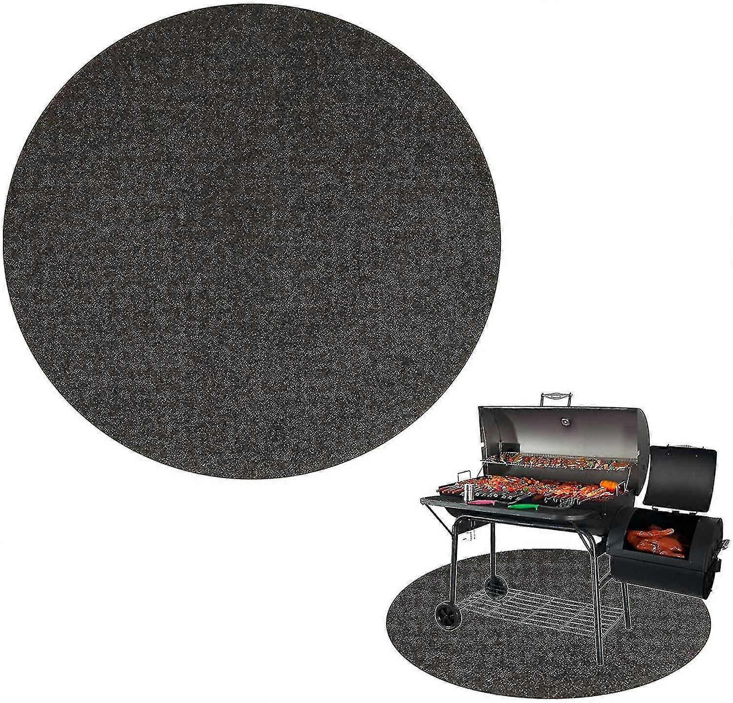 Round Fire Pit Mat For Decking,bbq Grill Splatter Mat, Fireproof Mat Heat best gift