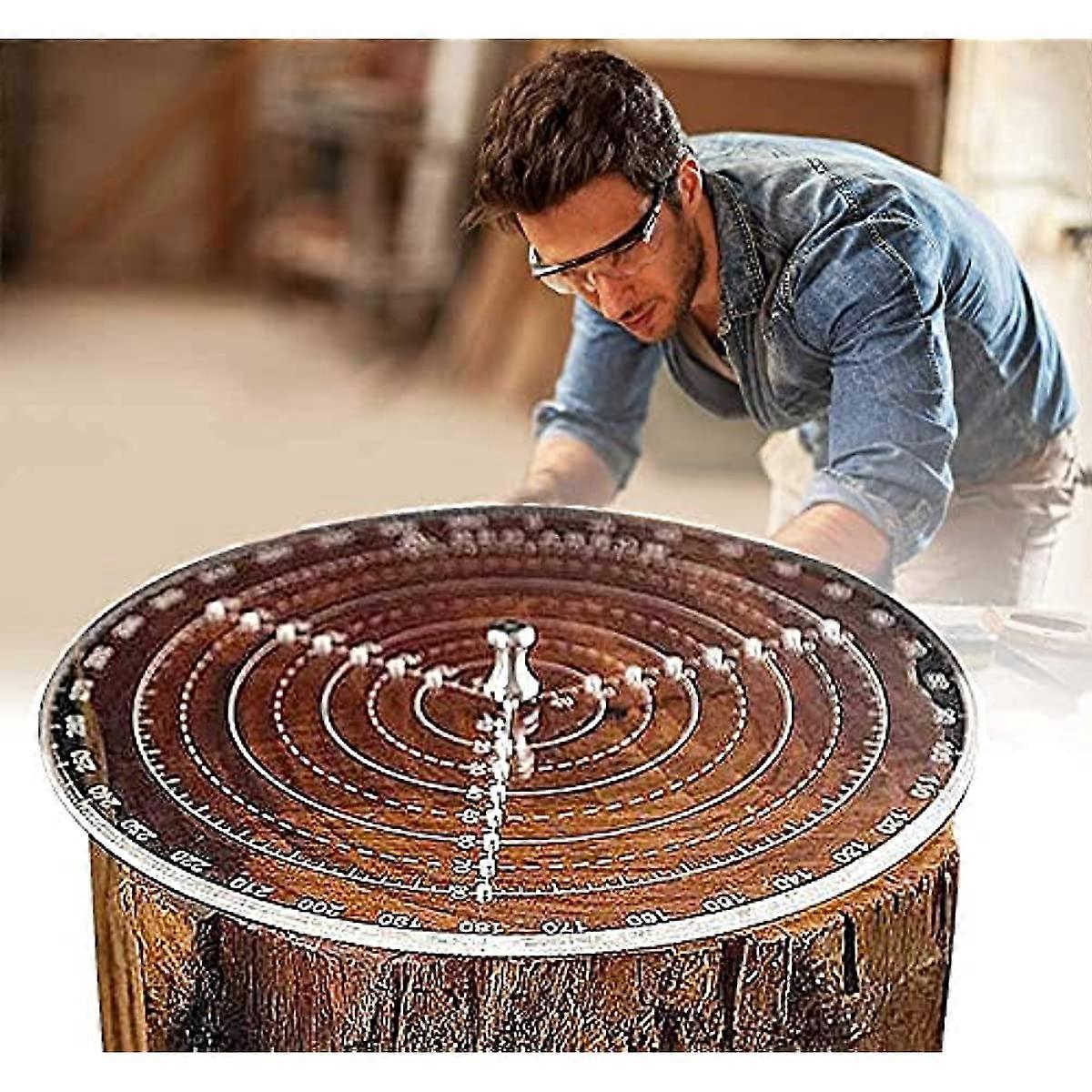 300MM Round Center Finder Tool Woodworking Compass Circles Drawing Tool Acrylic Accurate Scale Centering Ruler for Woodturners Bowls Lathe Work Transp