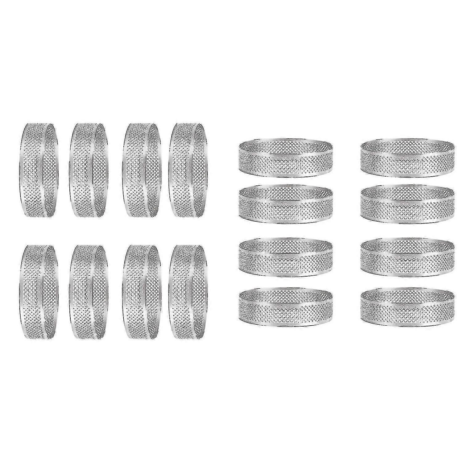 8pcs Cake Ring Round Double D Tart Ring Metal Mold 6cm