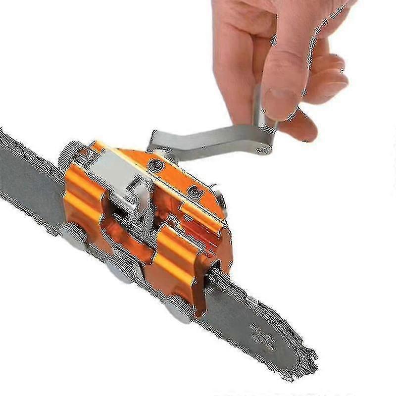 Portable Manual Chainsaw Chain Sharpener For Sharpen Chainsaw With The Hand Crank And 2 Grinding Head