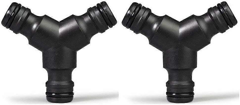 Plastic Snap on Hose Splitter (3 Way) Y Male Garden Hose Connector Y Fitting 2 Pack
