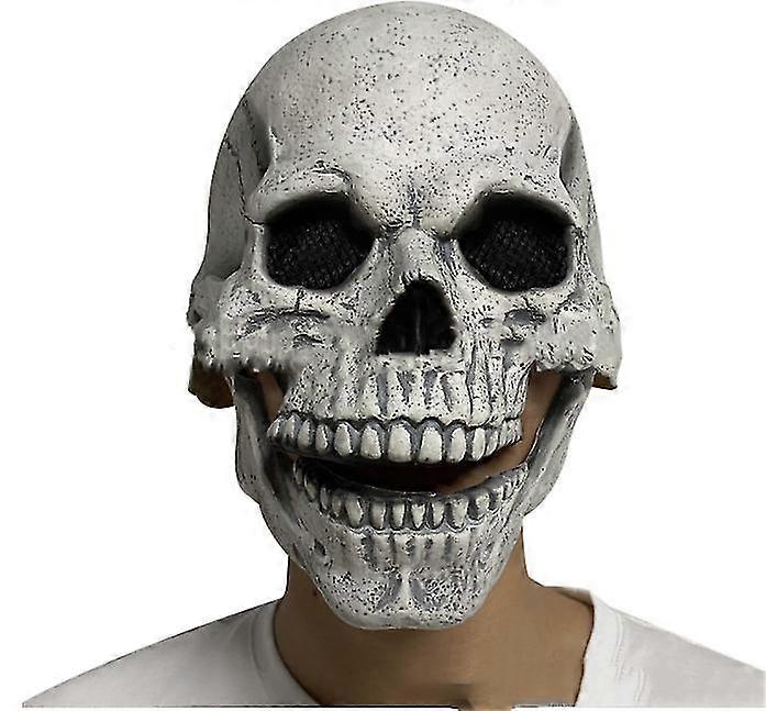 ハロウィンホラー 大人 頭蓋骨 口 可動 頭蓋骨 ラテックスマスク コスプレ コスチューム 小道具