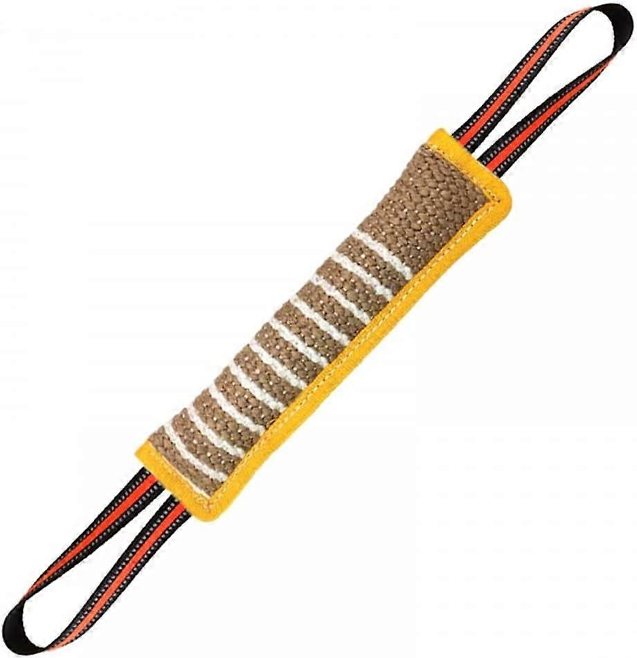Dog Bite Tug Toy, Reflective Jute Dog Bite Pillow with 2 Handles for Small Medium Large Dogs