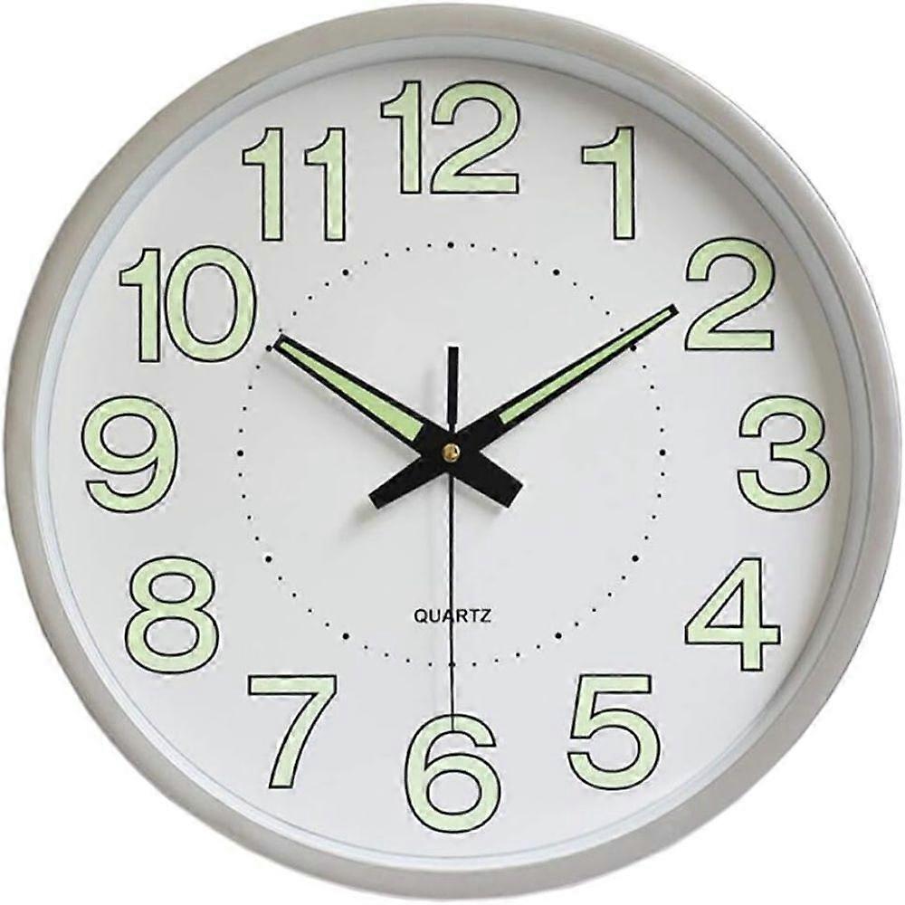 Luminous Wall Clock 30cm Night Light Wall Clock Silent Non-ticking